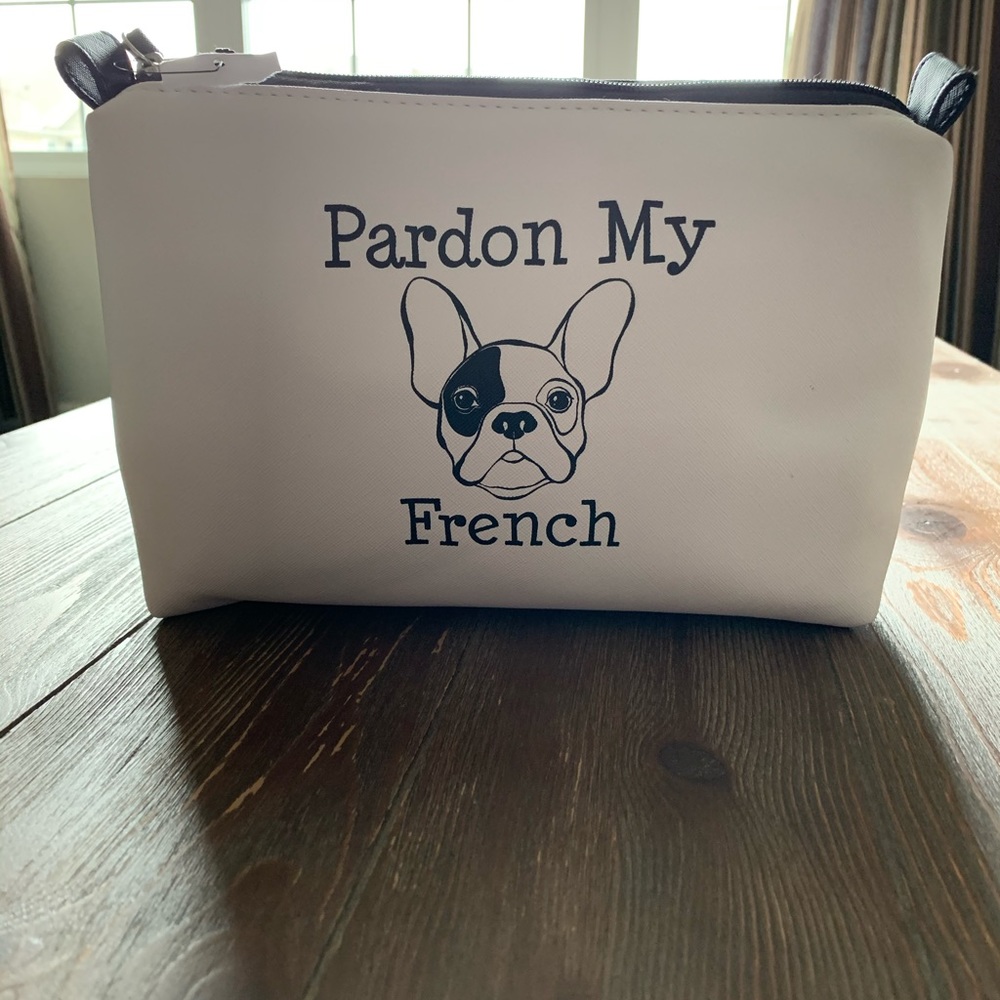 NWOT Pardon My French Cosmetic Bag
